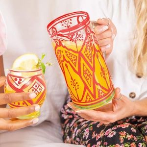 Beldi Glass Cocktail Carafe and Cocktail Glass